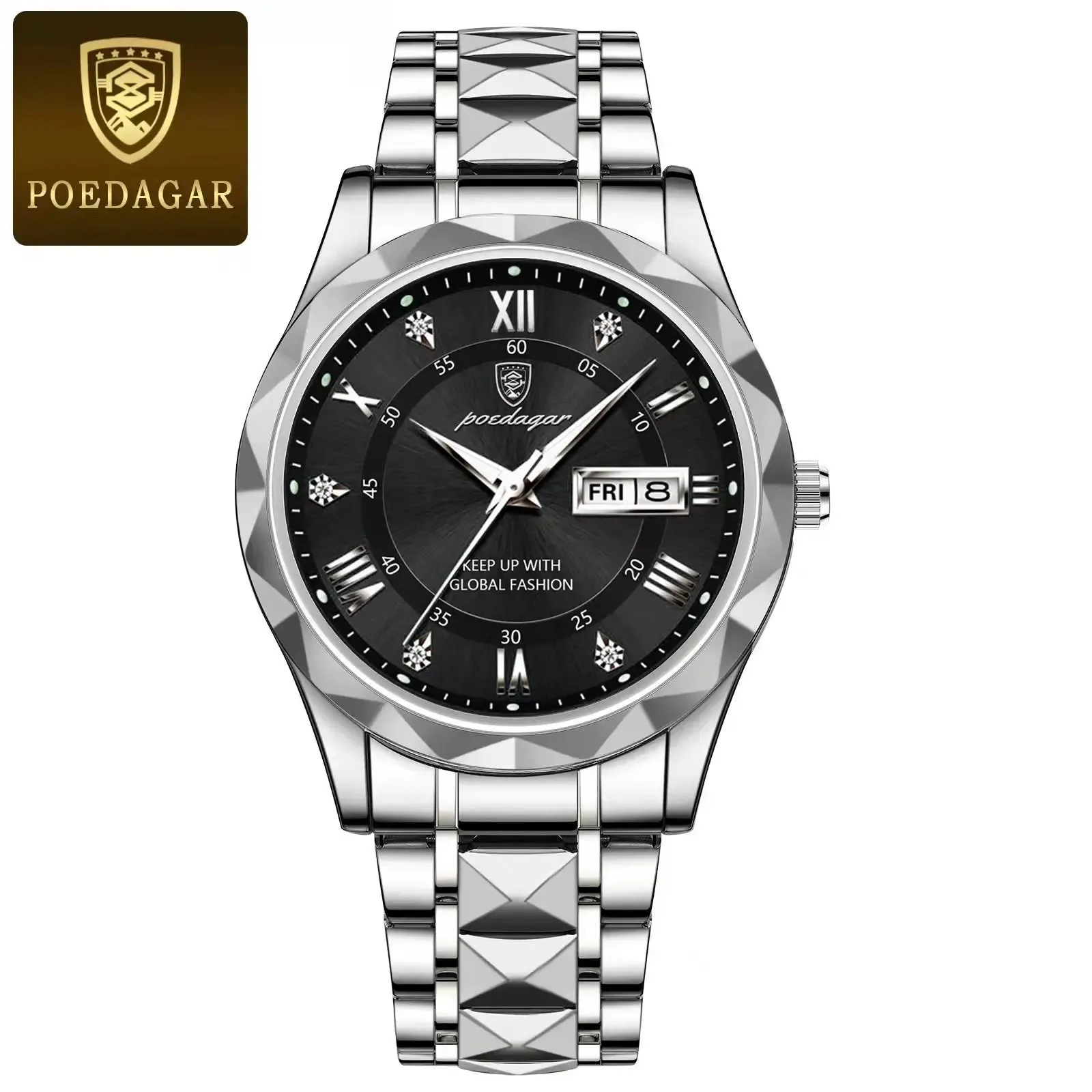 Luxury Waterproof Poedagar Wristwatch – Stylish & Durable