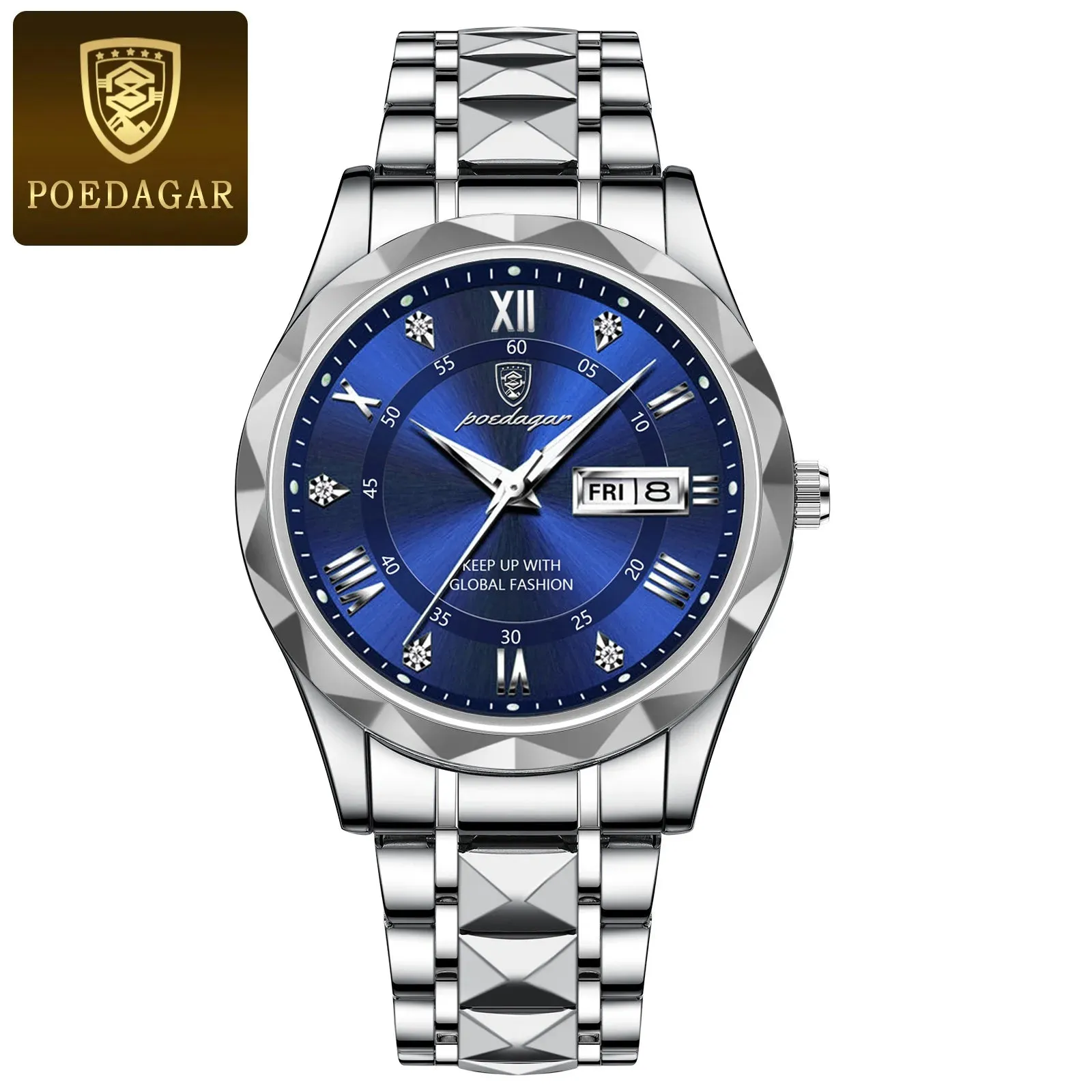 Luxury Waterproof Poedagar Wristwatch – Stylish & Durable