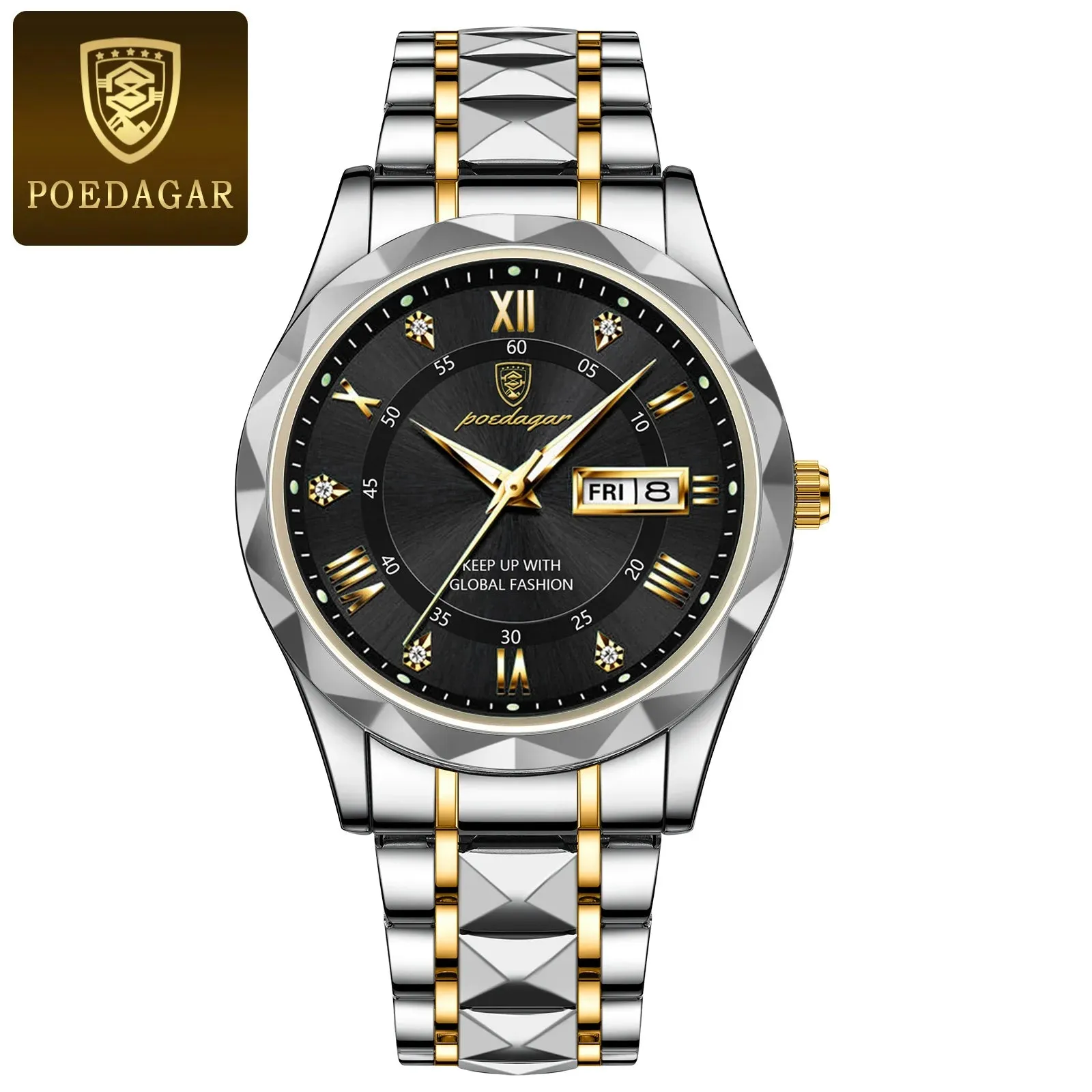 Luxury Waterproof Poedagar Wristwatch – Stylish & Durable