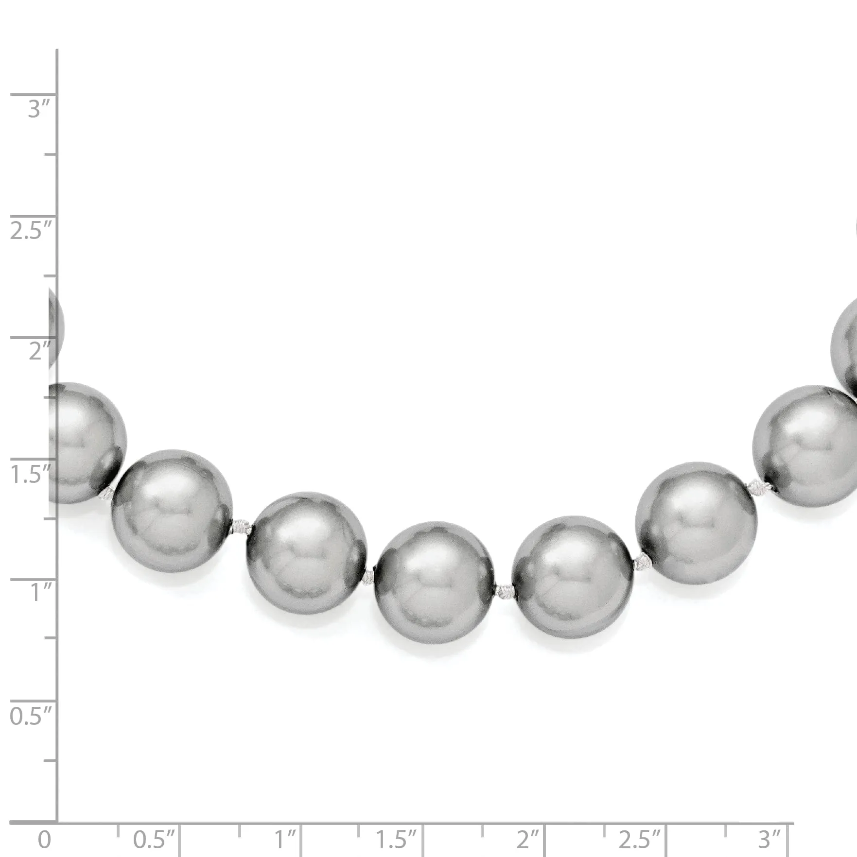 Majestik Grey Shell Pearl Necklace