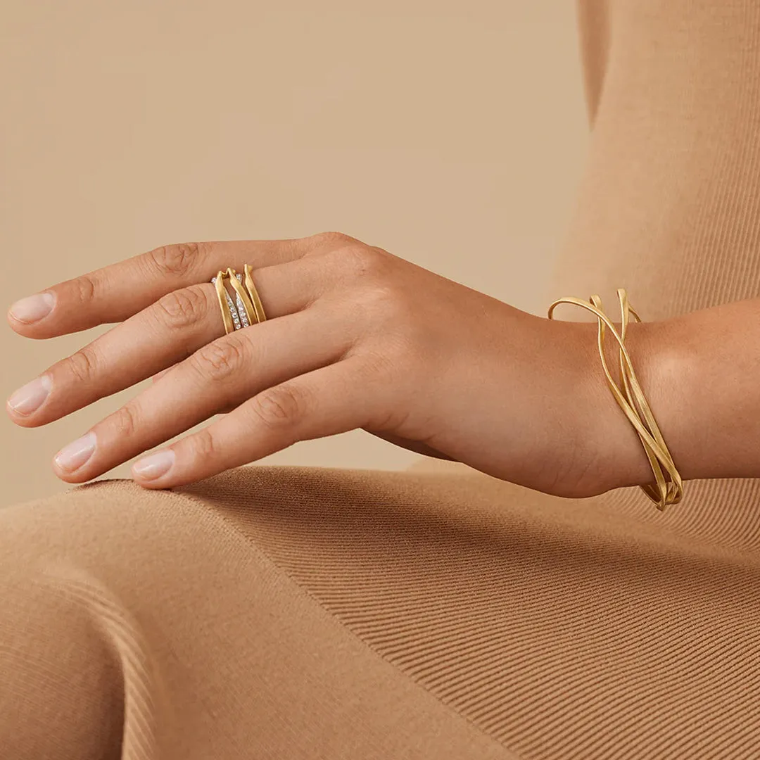 Marco Bicego Marrakech 18K Yellow Gold 3-Strand Interlocking Bangle