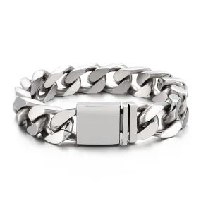 Men's Cuban Chain Bracelet - European and American Style Colorful Titanium Steel Accessory