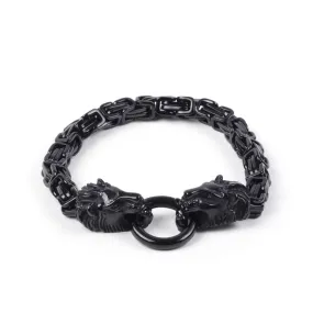 Men's Personalized Emperor Chain Bracelet with Lion Head in Titanium Steel - Stylish Cross-Border Accessory