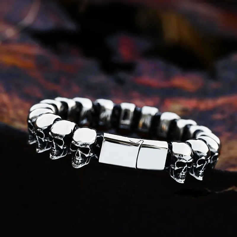 Men's Punk Skulls Chain Bracelet