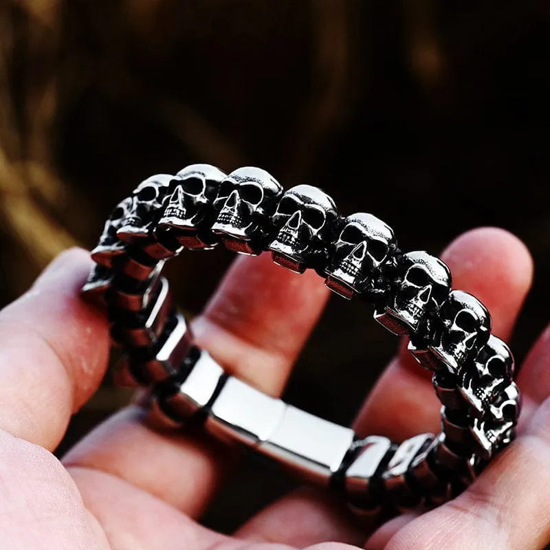 Men's Punk Skulls Chain Bracelet