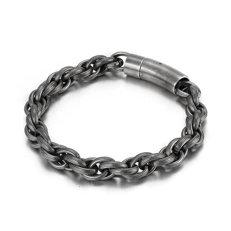 Men's Punk Style Personalized Titanium Steel Bracelet - European American Fashion