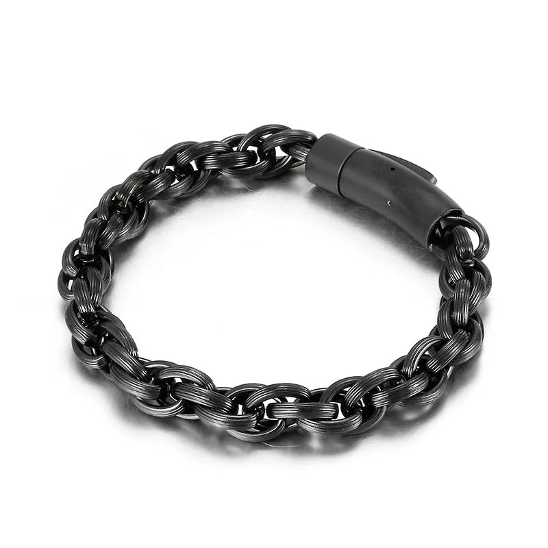 Men's Punk Style Personalized Titanium Steel Bracelet - European American Fashion