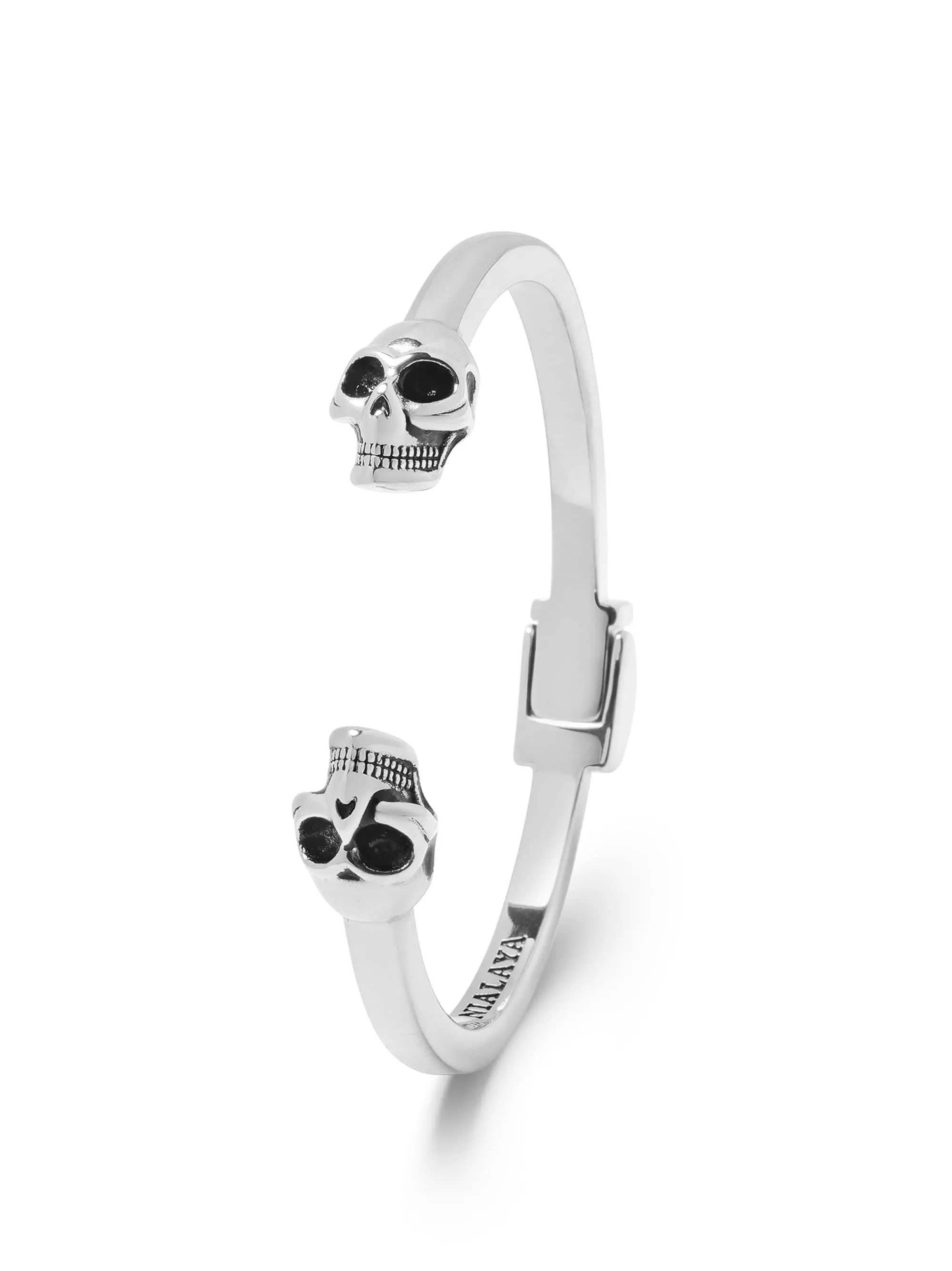 Men's Silver Skull Bangle