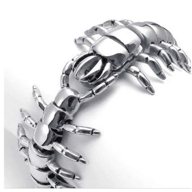 Men's Titanium Steel Zoo Centipede Bracelet - Unique Foreign Trade Design