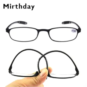 Mirthday Unisex Full Rim Square Tr 90 Titanium Reading Glasses Ff30