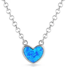 Montana Silversmith Hidden Lake Glacial Pools Heart Necklace