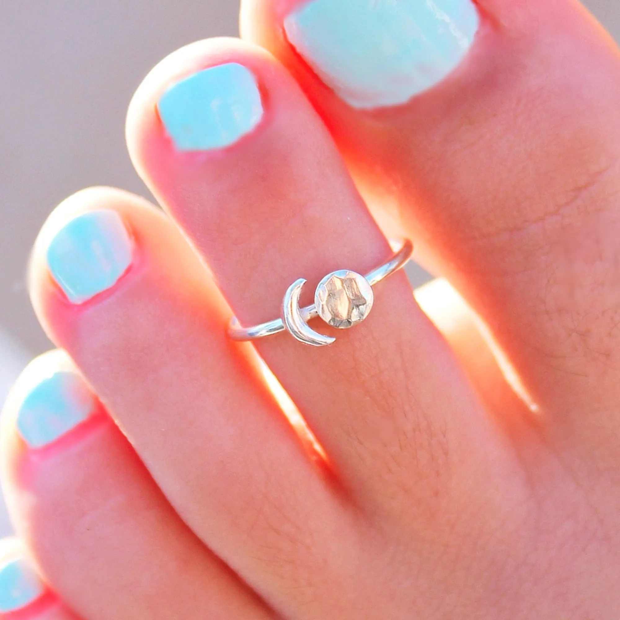 Moon Toe Ring SILVER