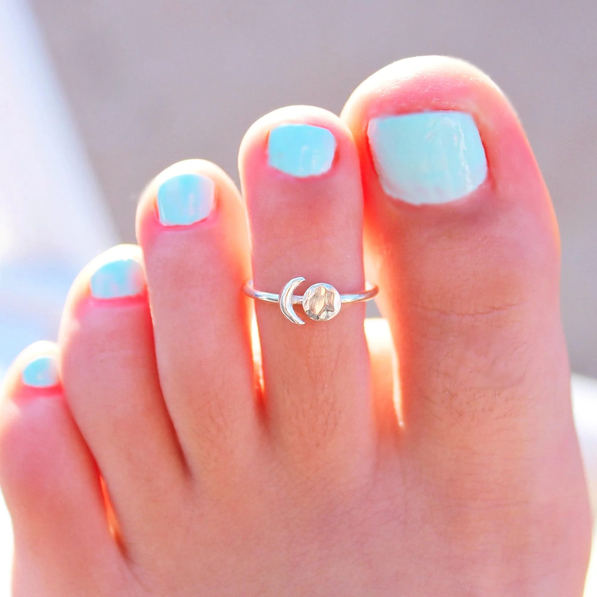 Moon Toe Ring SILVER