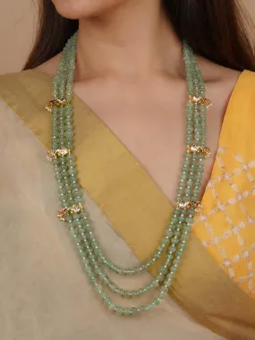 Multicolor Gold Plated Jadau Kundan Necklace/Mala - MN459M