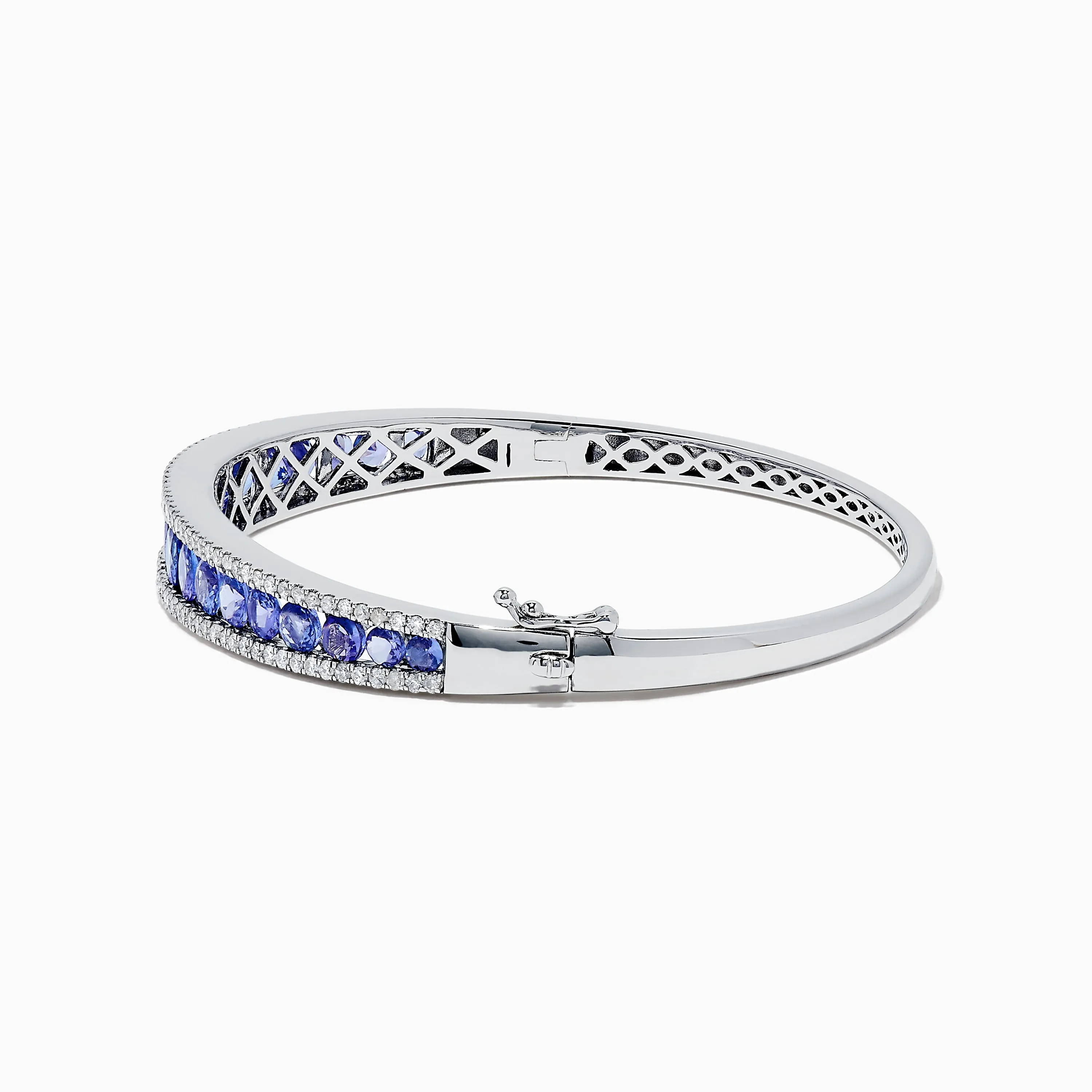 Nahla Siri 14K White Gold Tanzanite and Diamond Bangle