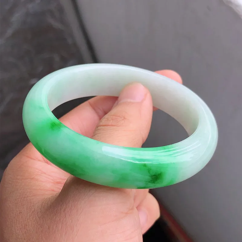 Natural Jade Bangle Jadeite Bangle Internal Diameter 55.1mm NBE097