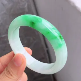 Natural Jade Bangle Jadeite Bangle Internal Diameter 55.1mm NBE097