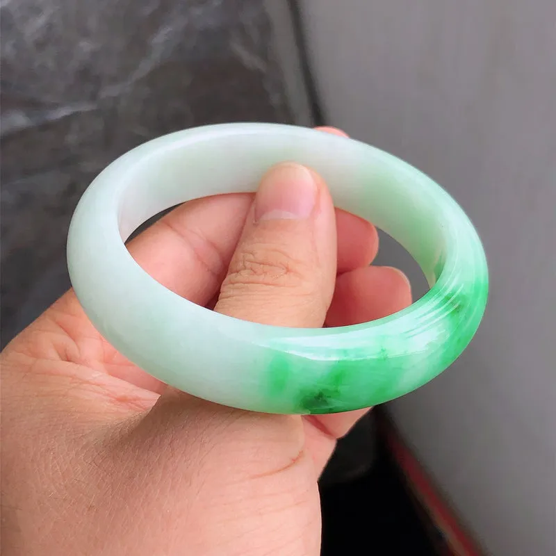 Natural Jade Bangle Jadeite Bangle Internal Diameter 55.1mm NBE097