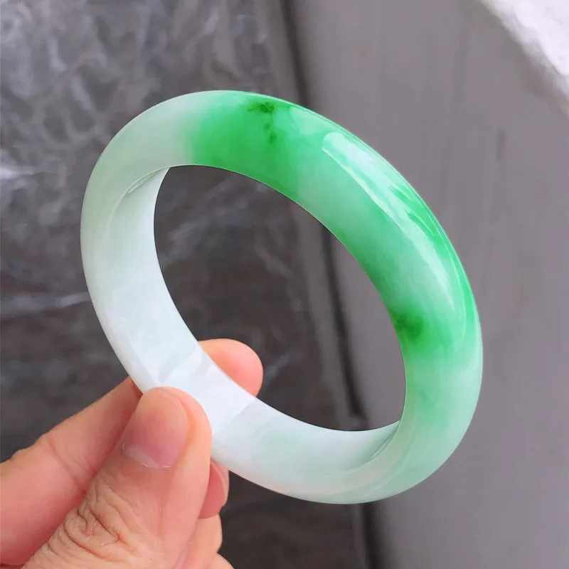 Natural Jade Bangle Jadeite Bangle Internal Diameter 55.1mm NBE097