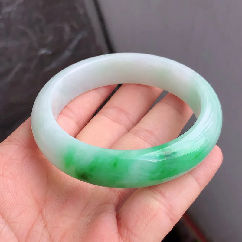 Natural Jade Bangle Jadeite Bangle Internal Diameter 55.1mm NBE097