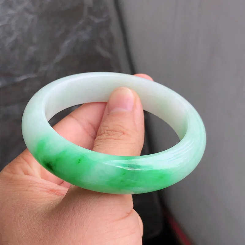 Natural Jade Bangle Jadeite Bangle Internal Diameter 55.1mm NBE097