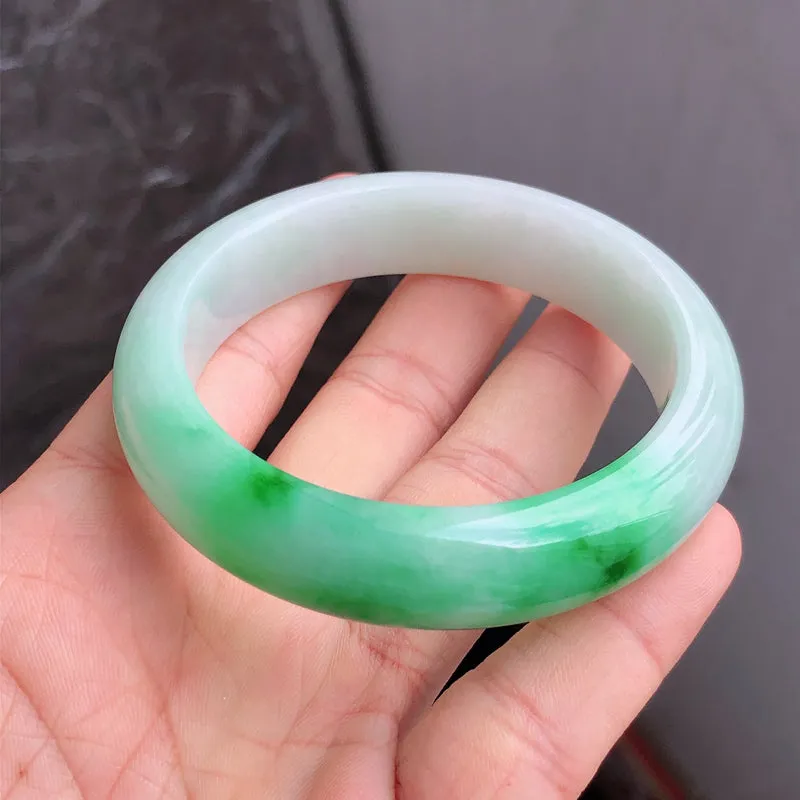 Natural Jade Bangle Jadeite Bangle Internal Diameter 55.1mm NBE097