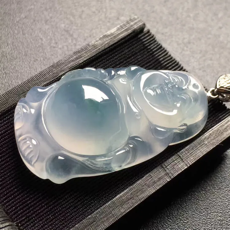 Natural Jade Pendant Jadeite Buddha Pendant PT481