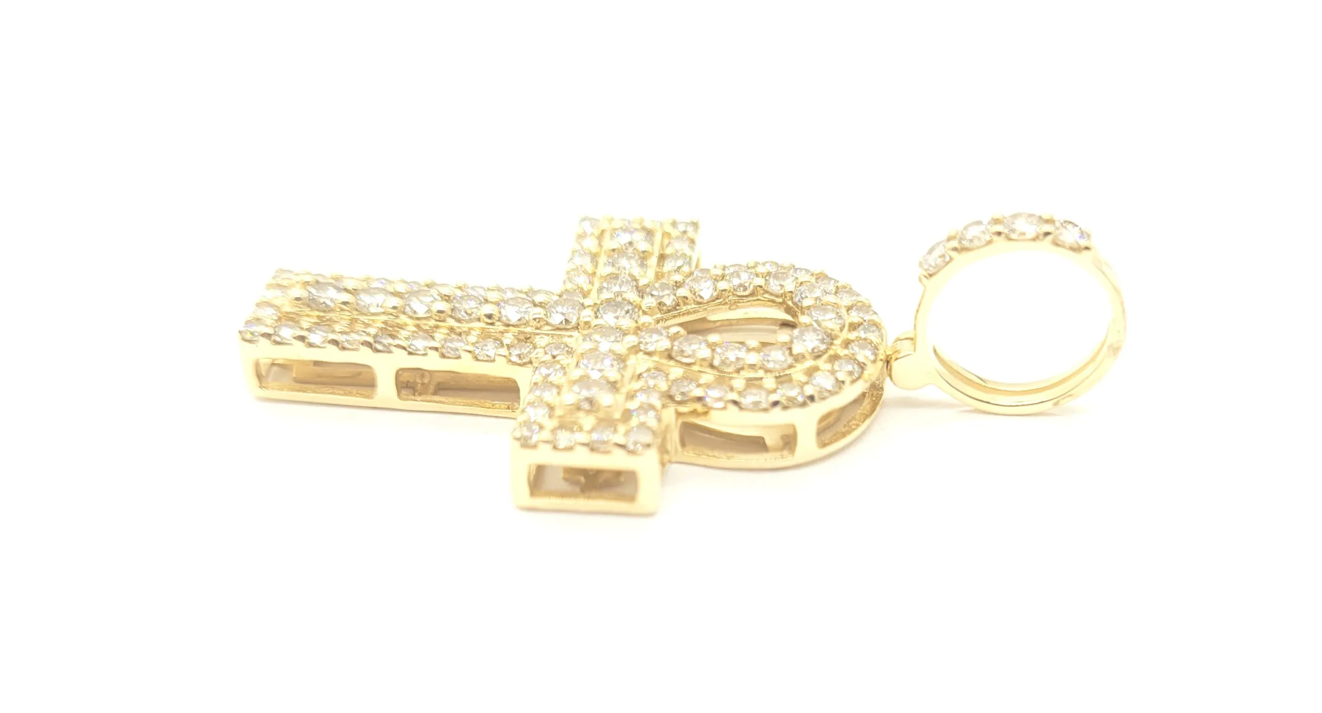 New 1.65 Carat Diamond Ankh Pendant