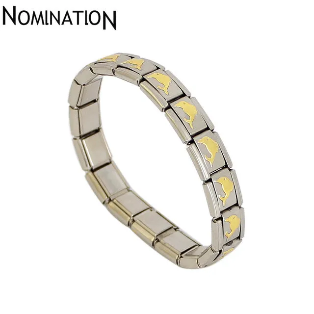 New Trend Among Western Vintage 2017 Men's Classic Stainless Steel Bracelet Titanium Steel Gold Flower Bracelet Stainless Steel