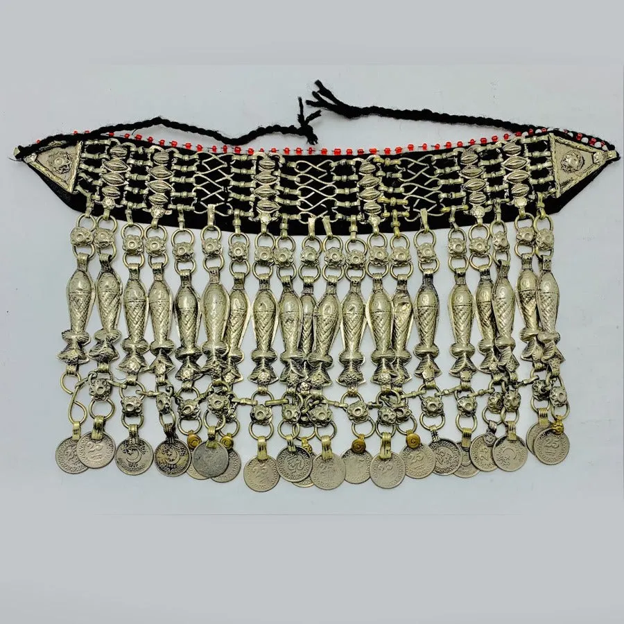 Nomadic Gypsy Necklace With Fish Motifs and Coins