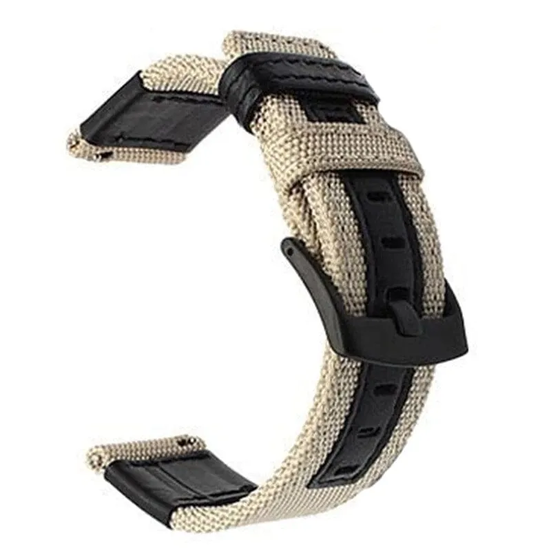 Nylon and Leather Watch Straps Compatible with Hugo Boss 22mm Range