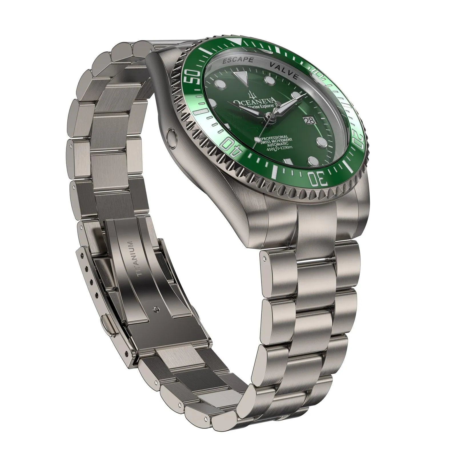 Oceaneva Deep Marine Explorer II Titanium Limited Edition - Green Dial