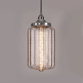 Old School Electric Ellington Pendant Light, Clear Glass