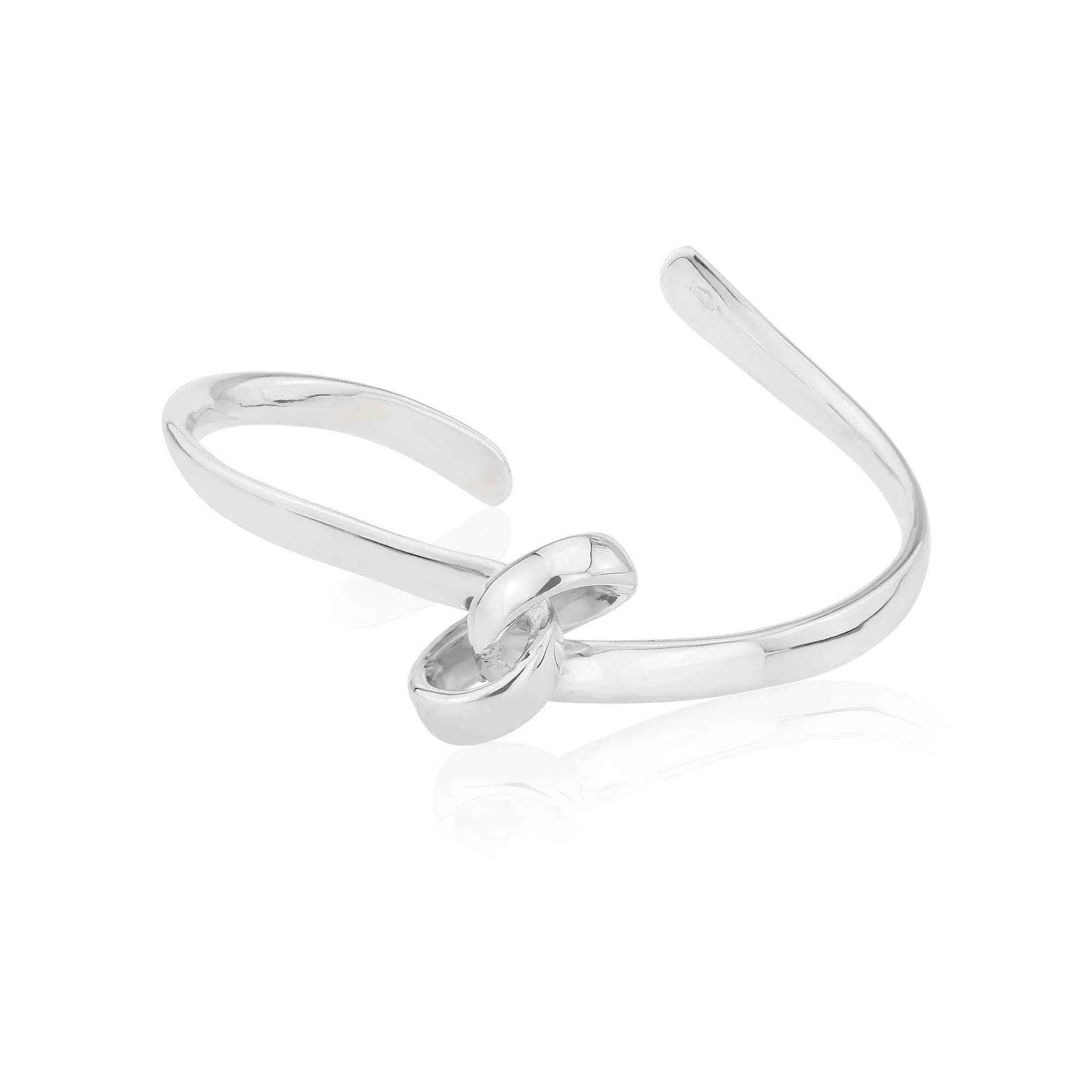 Open Knot Silver Cuff