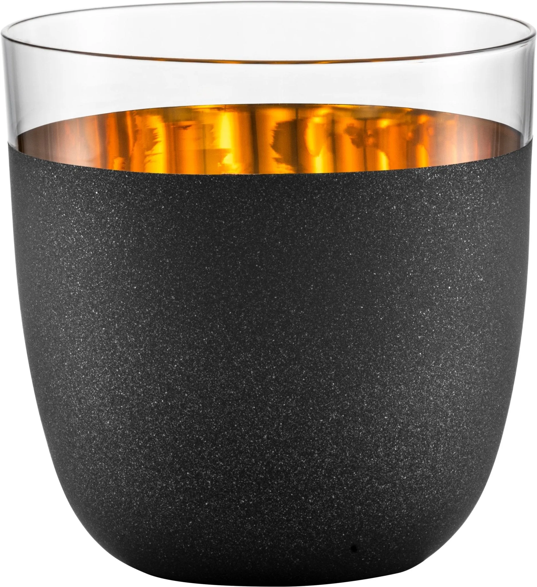 ORO24k Crystal 24k Stemless Tumblers for Wine, Soda, Water, Set of 2