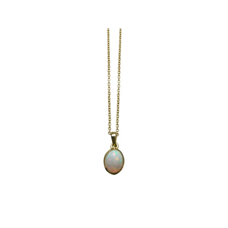 OVAL NATURAL OPAL NECKLACE