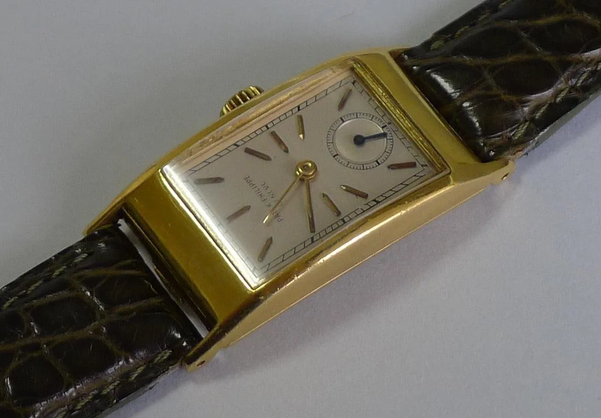 Patek Philippe Watch Rectangular Ref. 425 18kyg Pure Gold Manual Winding Men's