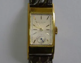 Patek Philippe Watch Rectangular Ref. 425 18kyg Pure Gold Manual Winding Men's