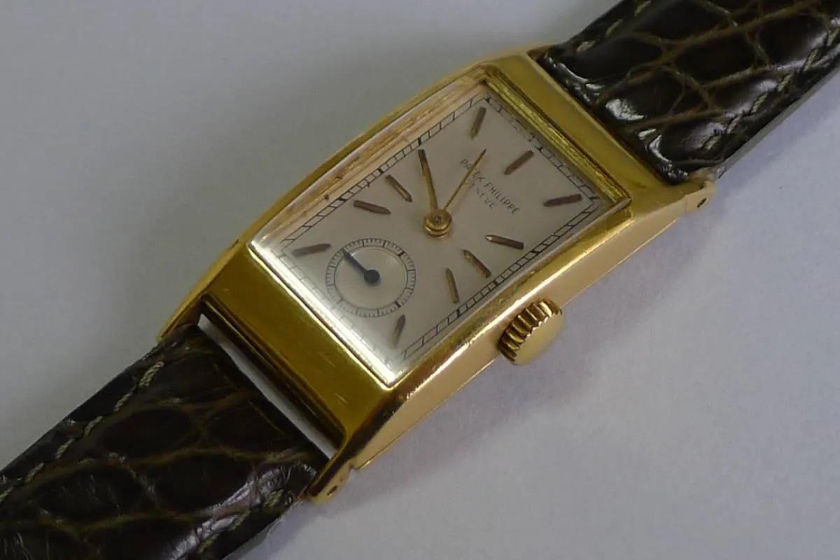 Patek Philippe Watch Rectangular Ref. 425 18kyg Pure Gold Manual Winding Men's