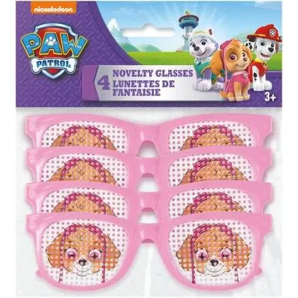 Paw Patrol - Skye Pink Birthday Glasses (4ct)