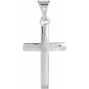 Platinum 17x11.5 mm Cross Pendant