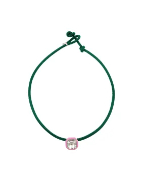 POP CHOKER ~ WITH OCTAGON IN CANDY SETTING IN BUBBLEGUM PINK