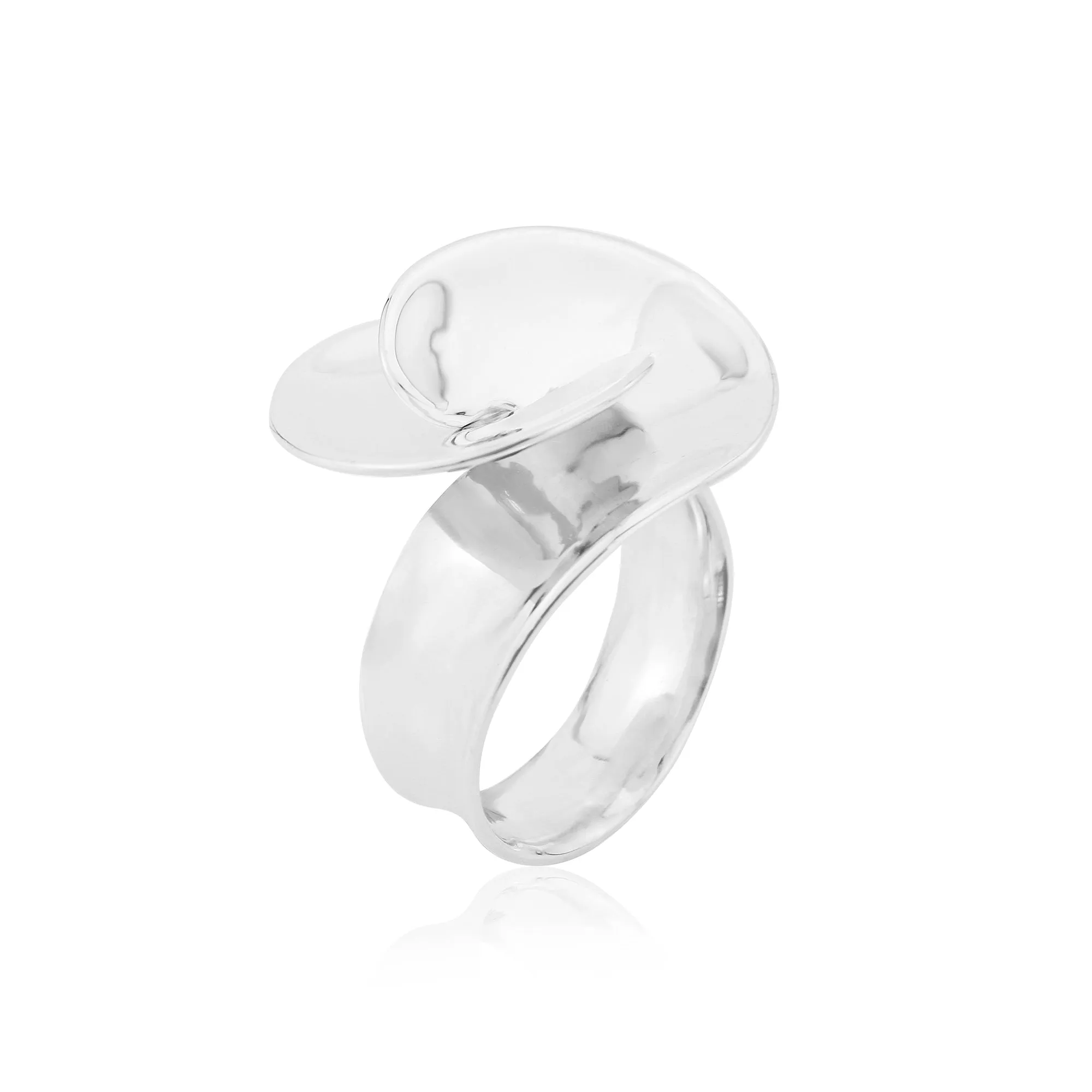 Poppy Silver Statement Ring