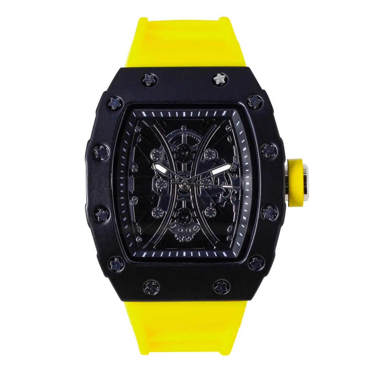 Popular Skeleton Dial Hip Hop Watch