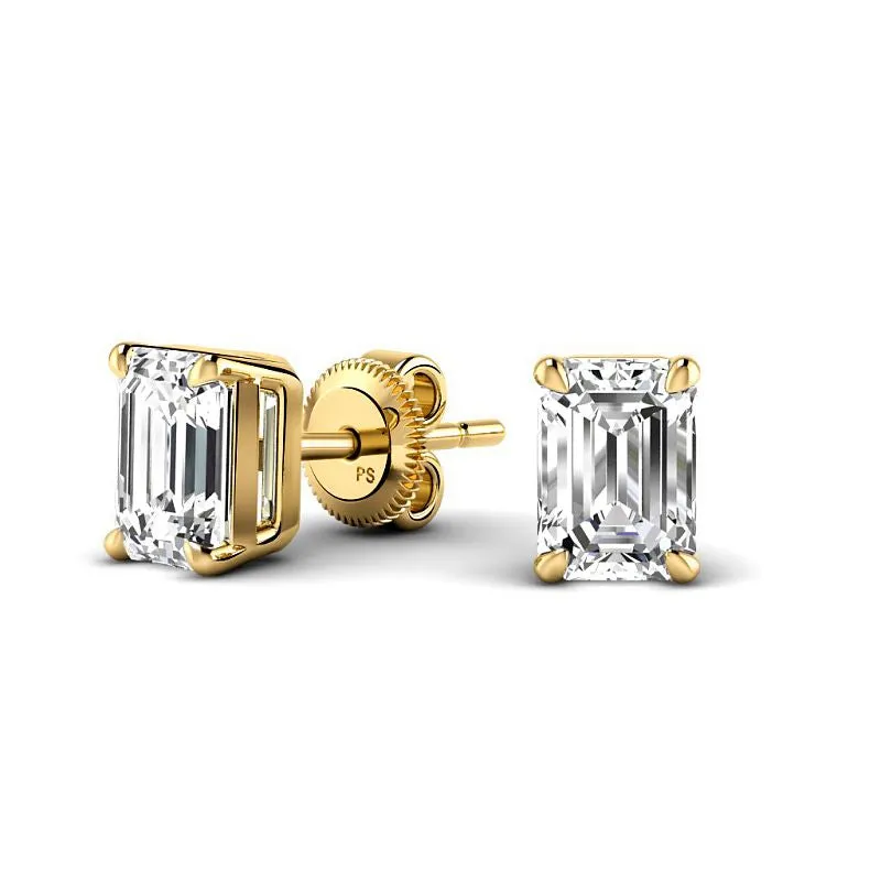 Priceless 0.80CT Diamond Stud Earrings in 14KT Yellow Gold