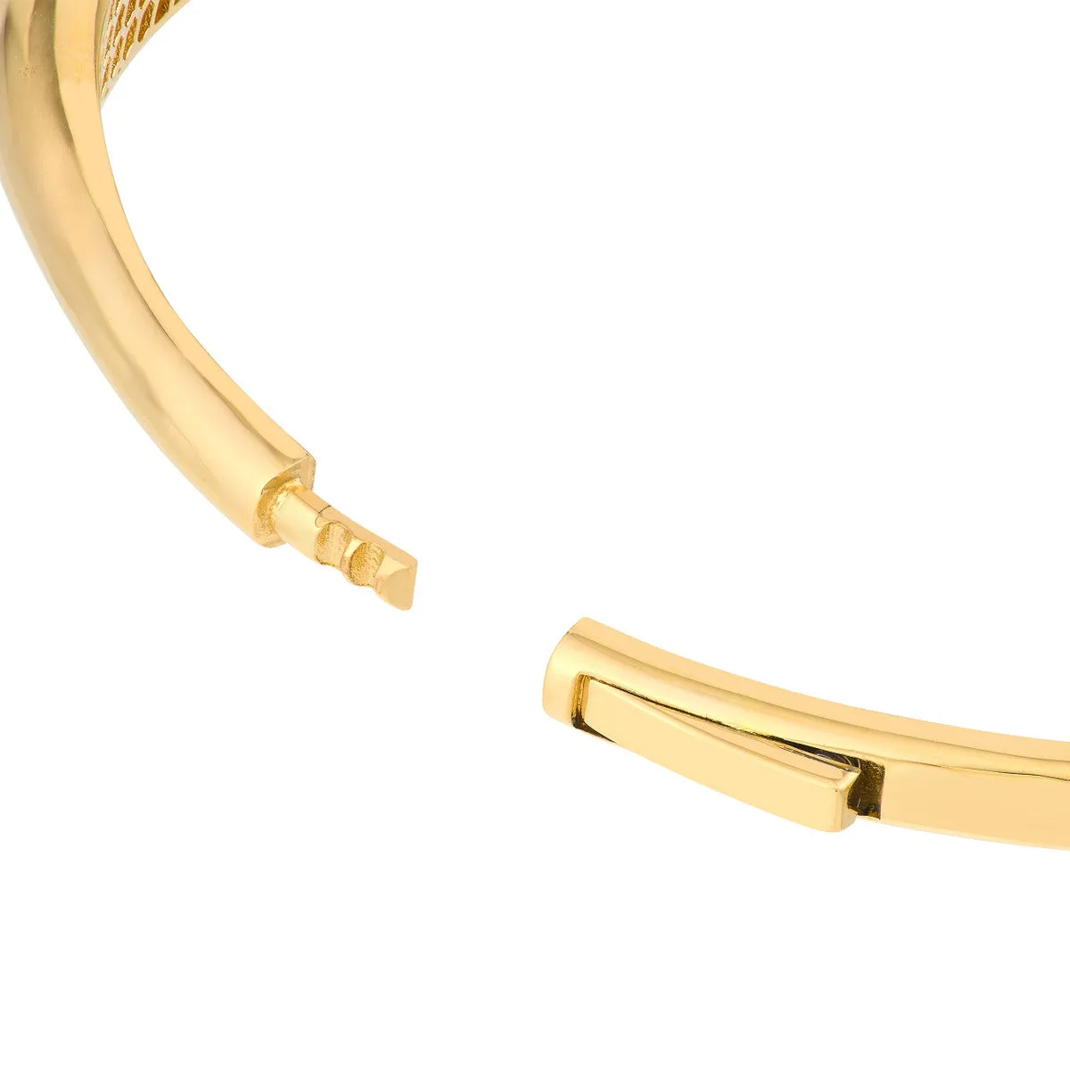 Puffy Gold Bypass Bangle