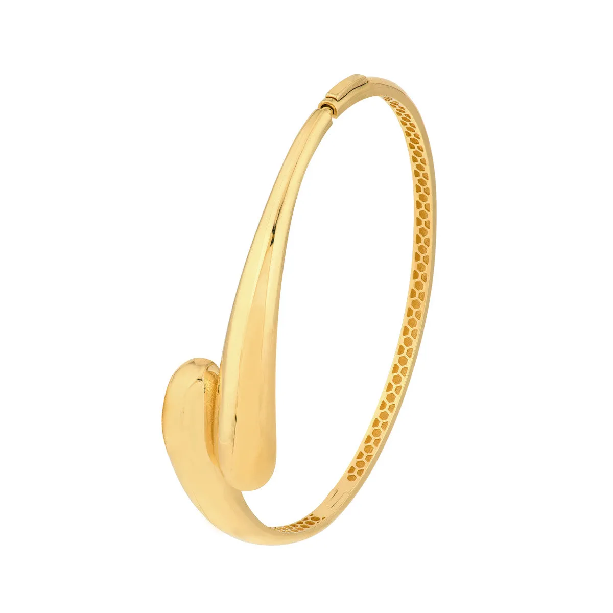 Puffy Gold Bypass Bangle