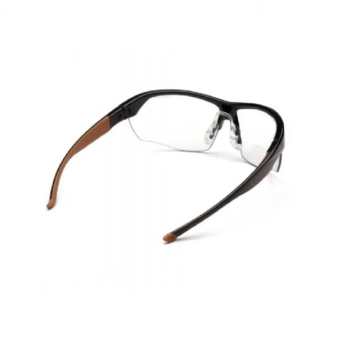 Pyramex Carhartt CHB1110TR20 Braswell  2.0 Reader Clear Anti-Fog Lens Black and Tan Frame One Size, 1 Each