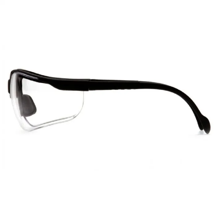 Pyramex SB1810S Venture II Glasses, Black Frame, Clear Lens, 1 Each