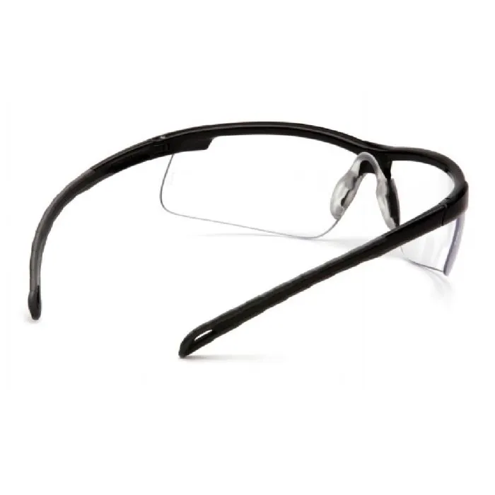 Pyramex SB8610DTM Ever-Lite Safety Glasses, Black Frame, Clear H2Max Anti-Fog Lens, 1 Each